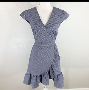 J.Crew faux wrap gingham dress. 👗